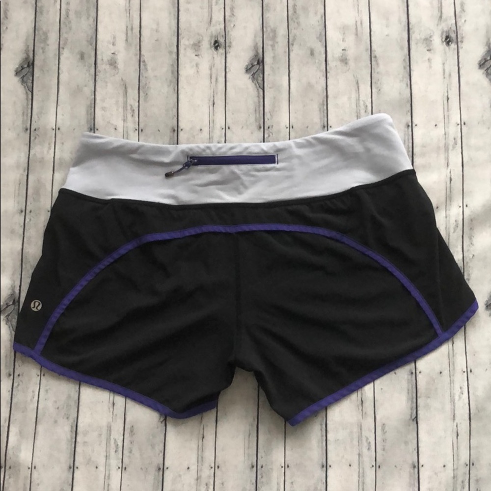 Lululemon Run Times black and purple size 8